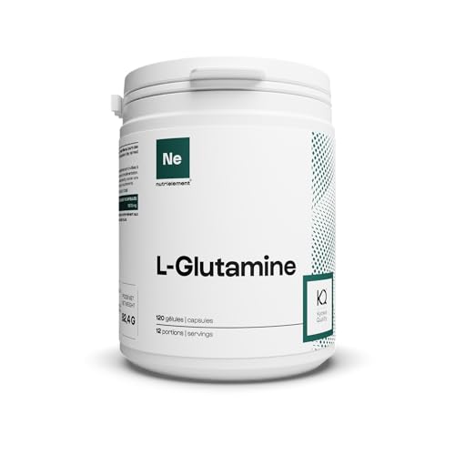 Glutamine Ultra Pure - 120 Gélules| 99.5% de concentration • Vegan • Sans OGM • Sans Allergènes • Musculation & Fitness | Nutrielement by Nutrimuscle