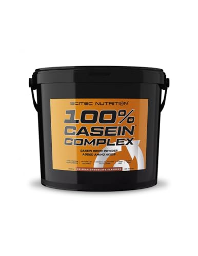 Scitec Nutrition 100% Casein Complex - Complexe de caséine à base de caséine micellaire - avec L-Glutamine, Taurine et Enzymes végétales, 5 kg, Chocolat belge