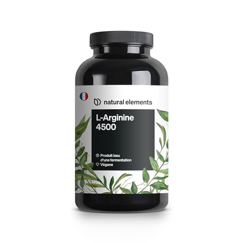 L-Arginine – 365 gélules véganes – 4 500 mg de L-arginine végétale HCL par dose journalière (3 750 mg de L-arginine pure) – hautement dosé – contrôlés en laboratoire