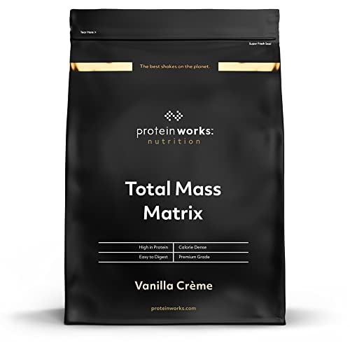 THE PROTEIN WORKS - Total Mass Matrix | Portion de 475 calories | Masse musculaire | Prise de poids | 16 Servings | Crème Vanillée | 2kg