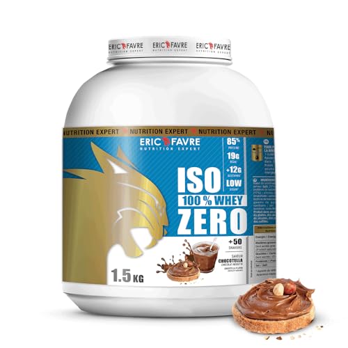 ISO WHEY ZERO 100% Pure Whey Protéine Isolate Savoureuse, Prise Masse Musculaire, Assimilable Rapidement - Laboratoire Eric Favre - 1,5 kg Chocotella