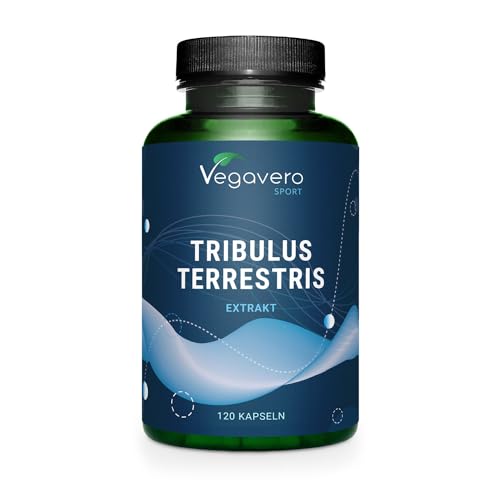 Tribulus Terrestris 10800 mg | DOSAGE ÉLEVÉ + 90% Saponines | Musculation, Énergie, Endurance | 120 Gélules | Sans Additifs et 100% NATUREL | VEGAN | Vegavero®