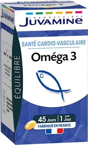 JUVAMINE - Oméga 3 - Santé Cardio-Vasculaire - 45 Capsules