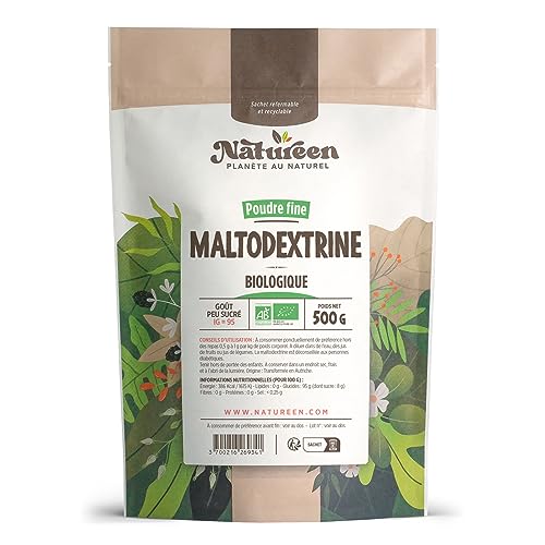 Maltodextrine Bio en poudre 500 gr - Pure - Goût Naturel - Natureen